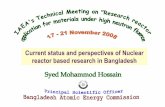 Current status and perspectives of Nuclear reactor based research in Bangladesh · 2008-12-04 · Isotope Production Reactor Engineering ... Nuclear Reactor available in Bangladesh:
