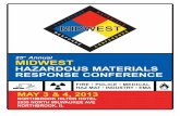 nnual Midwest hAzArdousMAteriAls response conference · The registration fee includes all breaks, lunch buffet on Friday, complimentary dinner at the party Friday night and lunch