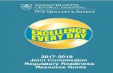 2017-2018 Joint Commission Regulatory Readiness Resource … · Assuring Patient Safety ... patient record, they will ask you tohelp locate the documentation they want to review.