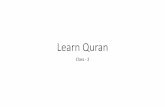 Learn Quran - imamhasancentre.com.auimamhasancentre.com.au/wp-content/uploads/2017/03/Class-2.pdf · teach your kids wrong pronunciations based on Urdu/Persian/Dari/English. •In