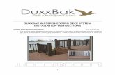 DUXXBAK WATER SHEDDING DECK SYSTEM INSTALLATION INSTRUCTIONS · DUXXBAK WATER SHEDDING DECK SYSTEM INSTALLATION INSTRUCTIONS DuxxBak Water Shedding Deck System 3-31-15 Version 13.4