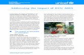 Addressing the impact of HIV/AIDS · Addressing the impact of HIV/AIDS 4 Muriel Visser for UNICEF – Version 1 – February 2004 Many teachers say they are simply not sure whether