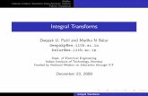 Integral Transforms - Scilab · Outline Calculus/Laplace Transform Using Symbolic Toolbox Fourier Transforms System Administration Tasks I Interface between Maxima and Scilab. I Enter