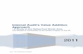 Internal Audit's Value Addition Approach Documents/Chapter Research 2011 Dallas.pdf · 2011 Internal Audit's Value Addition Approach - A Study in the Dallas-Fort Worth Area The Research