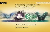 Simulating Sinkage & Trim for Planing Boat Hullsdl.mr-cfd.com/tutorials/ansys-fluent/speedboat.pdf · 6DOF Tutorial . 2 © 2015 ANSYS ... simulation of a planing speed boat in ANSYS