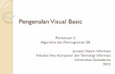 Pengenalan Visual Basic - nurul_nusyirwan.staff.gunadarma ...nurul_nusyirwan.staff.gunadarma.ac.id/Downloads/... · coding dengan menggunakan bahasa pemrograman basic. y Pembuatan