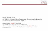 Daily Monitoring APINDO Launching Roadmap Economy Indonesia · Bisnis Indonesia Friday, September 19th 2014 Roadmap Economy APINDO The Elected President and Vice President, Joko Widodo