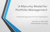 A Maturity Model for Portfolio Management · 3.Determine strategic alignment of programs and ... Maturity is a measurement of the ability of an organization for continuous improvement