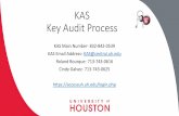 KAS Key Audit Process - University of Houston · KAS Key Audit Process KAS Main Number- 832-842-0539 KAS Email Address- KAS@central.uh.edu Roland Bourque- 713-743-0616 . Cindy Galvez-