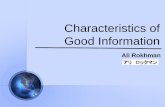 Characteristics of Good Information - arokhman.blog.unsoed ...arokhman.blog.unsoed.ac.id/files/2010/03/Characteristics-of-Good-Information.pdf2 Characteristics of Good Information