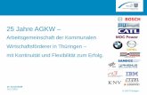 25 Jahre AGKW - invest-in-thuringia.de · Agenda. • 25 Jahre AGKW – ein kurzer Rückblick • Akquisitionsbilanz und Ausblick • Wirtschaftsförderung des Landes und der Kommunen