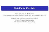 Risk-Parity Portfolio 10/slides_risk... · the expected return wTµ and the risk of the portfolio measured by the variance wT ...