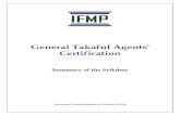General Takaful Agents' Certificationifmp.org.pk/downloads/Syllabus/GT.pdf · Each examination paper is constructed from a specification that determines the weightings that will be