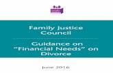 Guidance on “Financial Needs” on Divorce · Sir James Munby President of the Family Division. 5 Guidance for the judiciary on financial needs on divorce ... • Sarah Woodsford