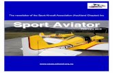 Newsletter of the Sport Aviation Association (Auckland ... · The newsletter of the Sport Aircraft Association (Auckland Chapter) Inc !  !!!! Sport Aviator February 2013