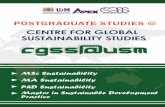 Master of Science in Sustainability - cgss.usm.my · Propelling Universiti Sains Malaysia to become a renowned sustainability-led university. Mission CGSS is a transdisciplinary centre