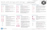 Work with strings with stringr : : CHEAT SHEETedrub.in/CheatSheets/cheatSheetStringr.pdf · RStudio® is a trademark of RStudio, Inc. • CC BY RStudio • info@rstudio.com • 844-448-1212