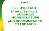 FILL-OVER-CUT, STABILITY FILLS, SUBDRAIN NOMENCLATURE …rogersda/umrcourses/ge441/... · FILL OVER CUT Fills placed above cut slopes are a special case that demands attention to