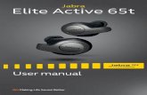 Jabra Elite Active 65t · ENGLISH Jabr Activ 65 1. Welcome Thank you for using the Jabra Elite Active 65t. We hope you will enjoy it! Jabra Elite Active 65t features • 4-microphone