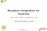 Busybox Integration on Android - events.static.linuxfound.org · Busybox Integration on Android Botao Sun ... "droid" and "systemtarball" are the targets we're building ... Inject