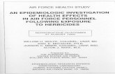 AN EPIDEMIOLOGIC INVESTIGATION OF HEALTH EFFECTS … · air force health study an epidemiologic investigation of health effects in air force personnel following exposure to herbicides