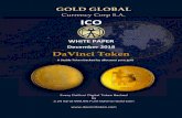 Currency Corp S.A. ICO - davincitoken.com · hard asset token is the digital title of ownership of a DaVinci Gold Coin , which is a 24 karat gold coin weighing one troy ounce (31,1g),