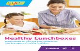 Healthy Lunchboxes - · PDF fileDid you know? Fruit and vegetables are an excellent source of ﬁbre, vitamins and minerals, and help reduce the risk of heart disease, stroke and some
