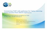 1Connecting TVET with pathways for higher learning · Connecting TVET with pathways for higher learning: some lessons from OECD experience UNESCO 3rd International Congress on TVET