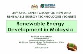 Renewable Energy Development in Malaysia Energy Development in Malaysia Badriyah Abdul Malek Undersecretary Sustainable Energy Division Ministry of Energy, Green Technology and Water