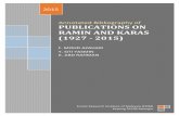 Bibliografy of Publications... · i ANNOTATED BIBLIOGRAFY OF PUBLICATIONS ON RAMIN AND KARAS (1927 – 2015) F. Mohd Azahari Y. Siti Yasmin K. Abd Rahman 2015 This work was made possible