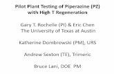 Pilot Plant Testing of Piperazine (PZ) with High T ... NETL CO2... · Pilot Plant Testing of Piperazine (PZ) with High T Regeneration Gary T. Rochelle (PI) & Eric Chen The University