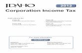 Corporation Income Tax · Corporation Income Tax Return Idaho Apportionment and Combined ... y Mutual savings bank that doesn't have capital stock ... Check the box at the top