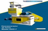 Descascarador de Arroz · descascarador arroz model dac-1 ... • sensor en la entrada del producto para automaciÓn de la aproximaciÓn de los roletes • entrada de carga motorizada