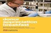 donor appreciation breakfast - About · donor appreciation breakfast Wednesday, February 4, 2015, 8:30–10 a.m. Memorial Union, Ventana Ballroom, Tempe campus
