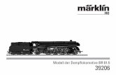 Modell der Dampflokomotive BR 01.5 39206 - Märklin · Si au début, seule l’installation d’une chaudière de reconstruction soudée était prévue, l’état ... ketel hoger