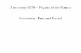 Precession Free and Forced - hosting.astro.cornell.eduhosting.astro.cornell.edu/academics/courses/astro6570/Precession_Free... · Forced Precession Because of the rotational flattening