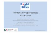 Influenza Preparedness 2018-2019ReqPrev&DetIPCNs · Respiratory Outbreaks –2017/2018 Season Outbreaks • 223 influenza/acute respiratory infection (ARI) outbreaks notified to HPSC,
