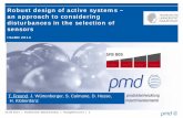 Robust design of active systems - PD-Symposium · an approach to considering disturbances in the selection of sensors ISoRD 2014 22.08.2014 | Fachbereich Maschinenbau | Fachgebiet