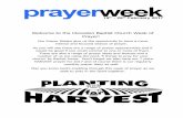 Welcome to the Clevedon Baptist Church Week of Prayer! · Welcome to the Clevedon Baptist Church Week of Prayer! Our Prayer Weeks give us the opportunity to have a more intense and