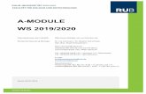 A-MODULE WS 2019/2020 - biologie.ruhr-uni-bochum.de · Für jedes Modul sind unter anderem die Inhalte, Lernziele und Lehrformen, der studentische Workload und die damit in Zusammenhang