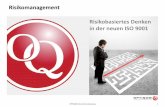 Risikomanagement Risikobasiertes Denken in der neuen ISO 9001 · Unsere Philosophie bildet die Basis für ein erfolgreiches Projekt OPTIQUM Unternehmensberatung 3 Unser Wissen ist