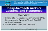 Easy -to Teach ArcGIS Lessons and Resources · -to Teach ArcGIS Easy Lessons and Resources •Show GIS Resources on Firewise DVD. •Demonstrate Easy-to-Teach ArcGIS Online Lessons.