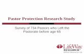 Pastor Protection Research Study - lifewayresearch.comlifewayresearch.com/.../Pastor-Protection-Former-Pastor-Survey-Report.pdf · Pastor Protection Research Study Survey of 734 Pastors