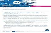 MARLIN will ensure the continuity of solutions to marine ... · latest with the aim of achieving a significant quantitative reduction of marine litter by 2025, compared to 2015, and