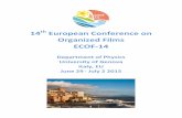 14th European Conference on Organized Films ECOF-14eventi.cnism.it/sites/default/files/ecof14/booklet_170615.pdf · 14th European Conference on Organized Films ECOF-14 Department