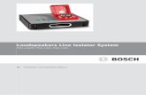 Loudspeaker Line Isolator System · Loudspeakers Line Isolator System PM1-LISM6, PM1-LISS, PM1-LISD en Installation and Operation Manual