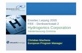 Enertec Leipzig 2005 FEE - Denkwerkstatt 2 Hydrogenics ...images.energieportal24.de/dateien/afg/machens-hydrogenics.pdf · Power Products Test & Diagnose Brennstoffzellen Stationär