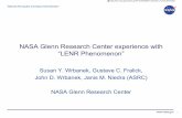 NASA Glenn Research Center experience with “LENR Phenomenon” · National Aeronautics and Space Administration! NASA Glenn Research Center experience with “LENR Phenomenon”
