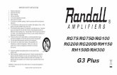 G3 Plus seri - Randall Amplifiers · apparatus has been damaged in any way, such as power-supply cord or plug is damaged, liquid has been spilled or objects have fallen into the apparatus,
