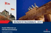 Präsentation Urne Bundestagswahl 2017 - hamburg.de · 4 . BUNDESTAGSWAHL 2017 . Allgemeines . Wer ist wahlberechtigt? • Deutsche • 18 Jahre alt • Seit mindestens 3 Monaten